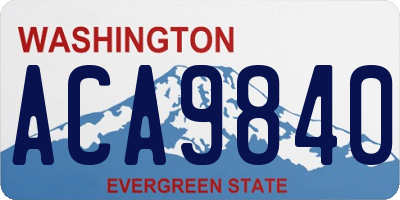 WA license plate ACA9840