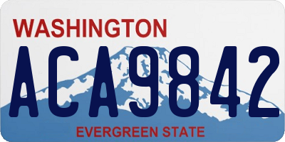 WA license plate ACA9842