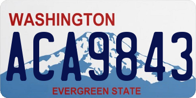 WA license plate ACA9843