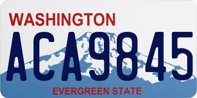 WA license plate ACA9845