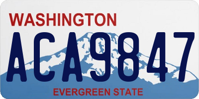WA license plate ACA9847