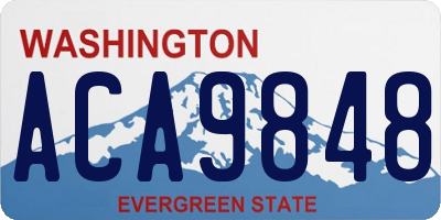 WA license plate ACA9848