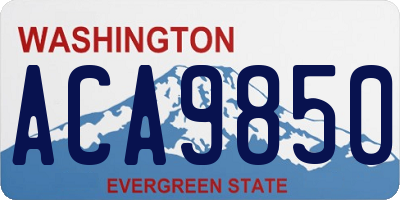 WA license plate ACA9850