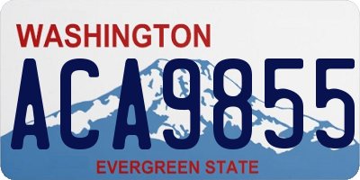 WA license plate ACA9855