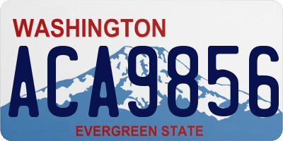 WA license plate ACA9856