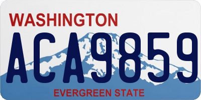 WA license plate ACA9859