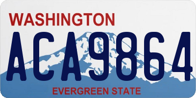 WA license plate ACA9864