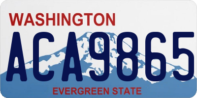 WA license plate ACA9865