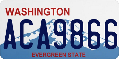 WA license plate ACA9866