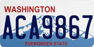 WA license plate ACA9867