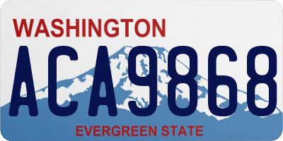 WA license plate ACA9868