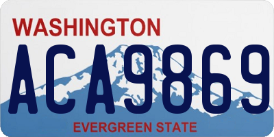 WA license plate ACA9869