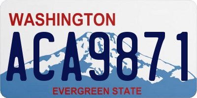 WA license plate ACA9871