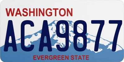 WA license plate ACA9877