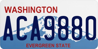 WA license plate ACA9880