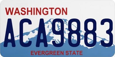 WA license plate ACA9883