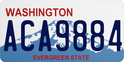 WA license plate ACA9884