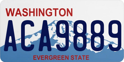 WA license plate ACA9889