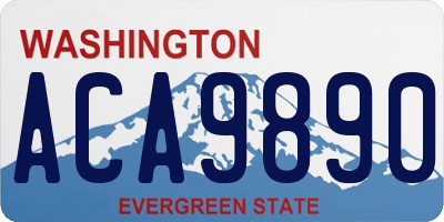 WA license plate ACA9890