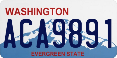 WA license plate ACA9891