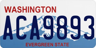 WA license plate ACA9893