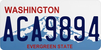 WA license plate ACA9894
