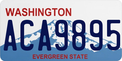 WA license plate ACA9895