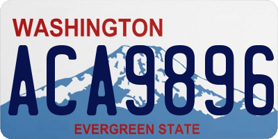 WA license plate ACA9896
