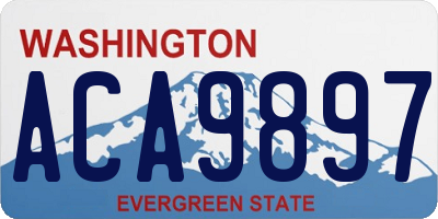 WA license plate ACA9897