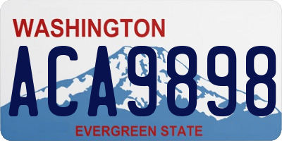 WA license plate ACA9898