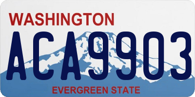 WA license plate ACA9903
