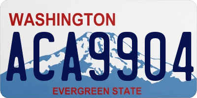 WA license plate ACA9904