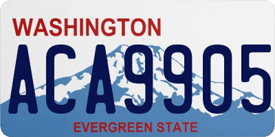 WA license plate ACA9905