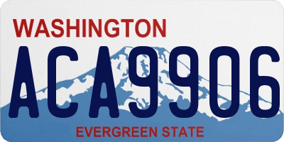 WA license plate ACA9906