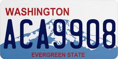 WA license plate ACA9908