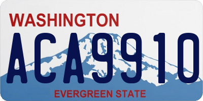 WA license plate ACA9910