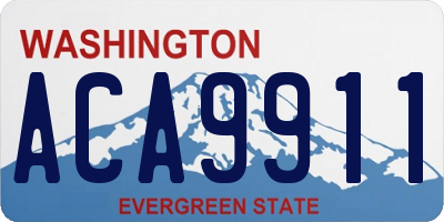 WA license plate ACA9911