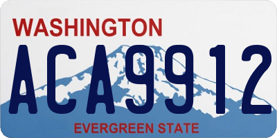 WA license plate ACA9912