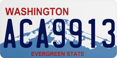 WA license plate ACA9913