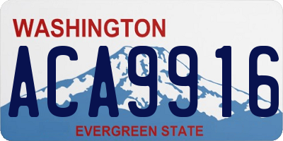 WA license plate ACA9916