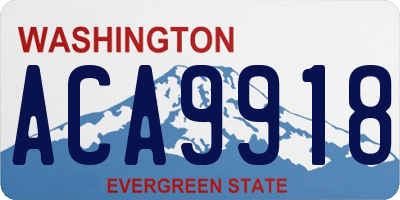 WA license plate ACA9918
