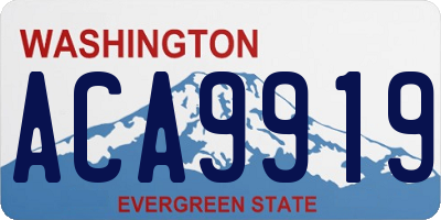 WA license plate ACA9919