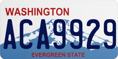 WA license plate ACA9929