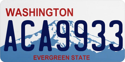 WA license plate ACA9933
