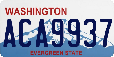 WA license plate ACA9937