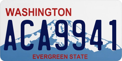 WA license plate ACA9941