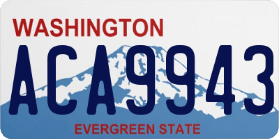 WA license plate ACA9943