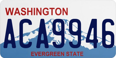 WA license plate ACA9946