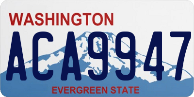 WA license plate ACA9947