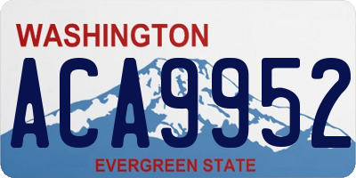 WA license plate ACA9952